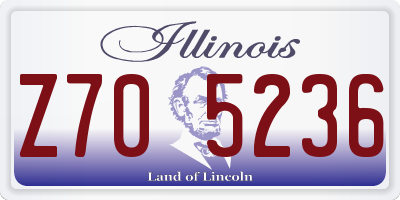 IL license plate Z705236