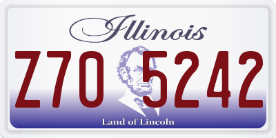 IL license plate Z705242