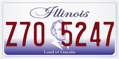 IL license plate Z705247