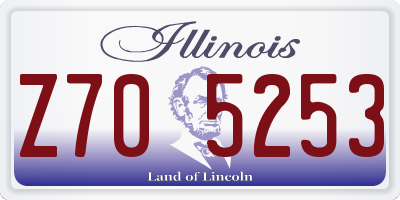 IL license plate Z705253