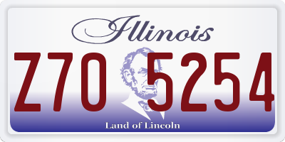 IL license plate Z705254