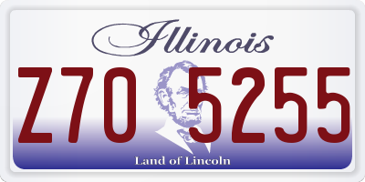 IL license plate Z705255