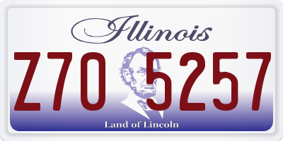 IL license plate Z705257