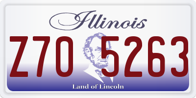 IL license plate Z705263