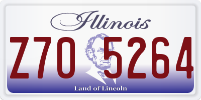IL license plate Z705264