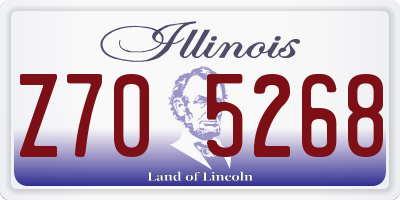 IL license plate Z705268