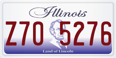IL license plate Z705276