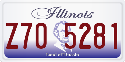 IL license plate Z705281