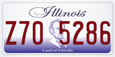 IL license plate Z705286