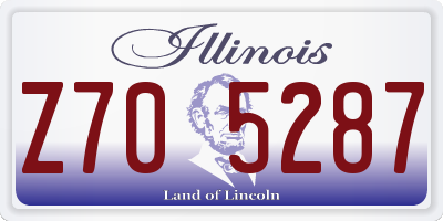 IL license plate Z705287