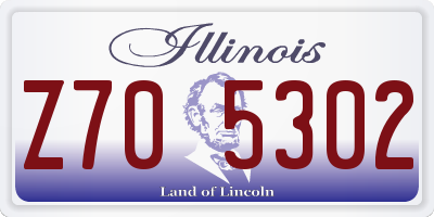 IL license plate Z705302