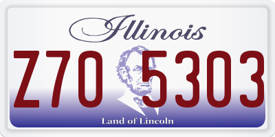 IL license plate Z705303