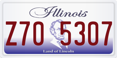 IL license plate Z705307