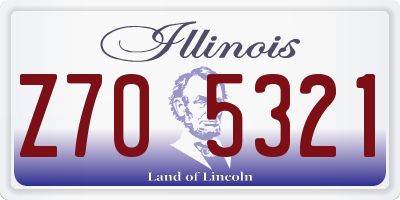 IL license plate Z705321