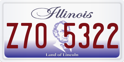 IL license plate Z705322