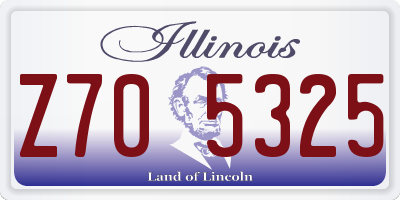 IL license plate Z705325