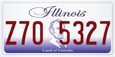 IL license plate Z705327