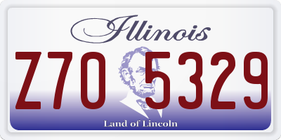 IL license plate Z705329