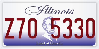 IL license plate Z705330
