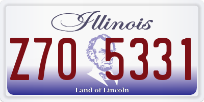 IL license plate Z705331