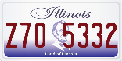 IL license plate Z705332