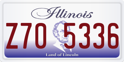 IL license plate Z705336