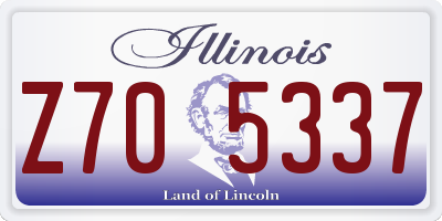 IL license plate Z705337