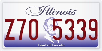 IL license plate Z705339