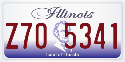 IL license plate Z705341