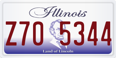 IL license plate Z705344