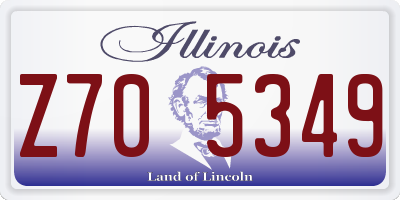IL license plate Z705349