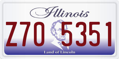 IL license plate Z705351