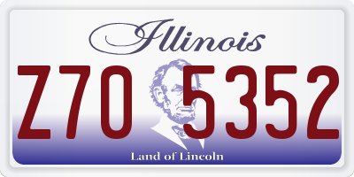 IL license plate Z705352