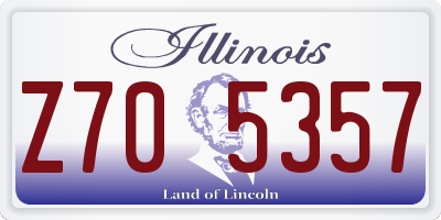 IL license plate Z705357