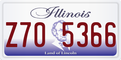 IL license plate Z705366