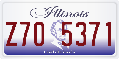 IL license plate Z705371