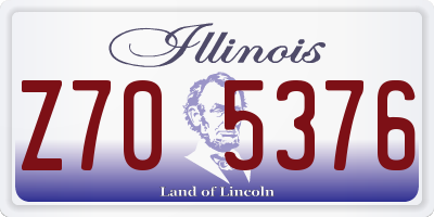 IL license plate Z705376