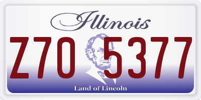 IL license plate Z705377