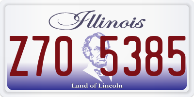 IL license plate Z705385