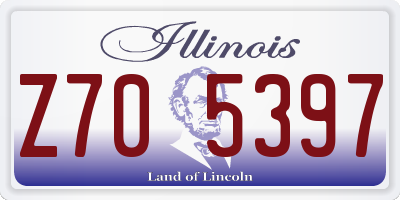 IL license plate Z705397