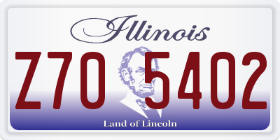 IL license plate Z705402