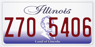 IL license plate Z705406