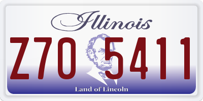 IL license plate Z705411