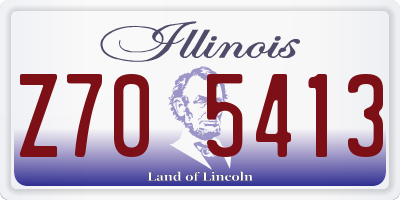 IL license plate Z705413