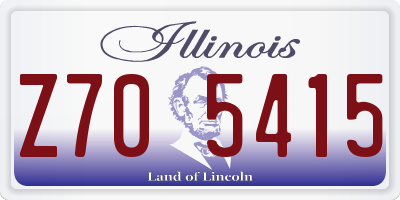 IL license plate Z705415