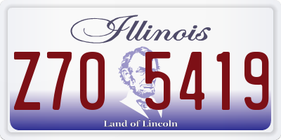 IL license plate Z705419