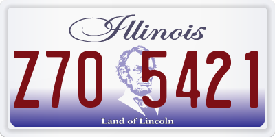 IL license plate Z705421