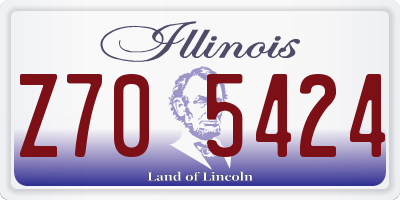 IL license plate Z705424