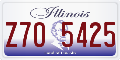 IL license plate Z705425