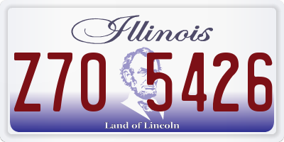 IL license plate Z705426